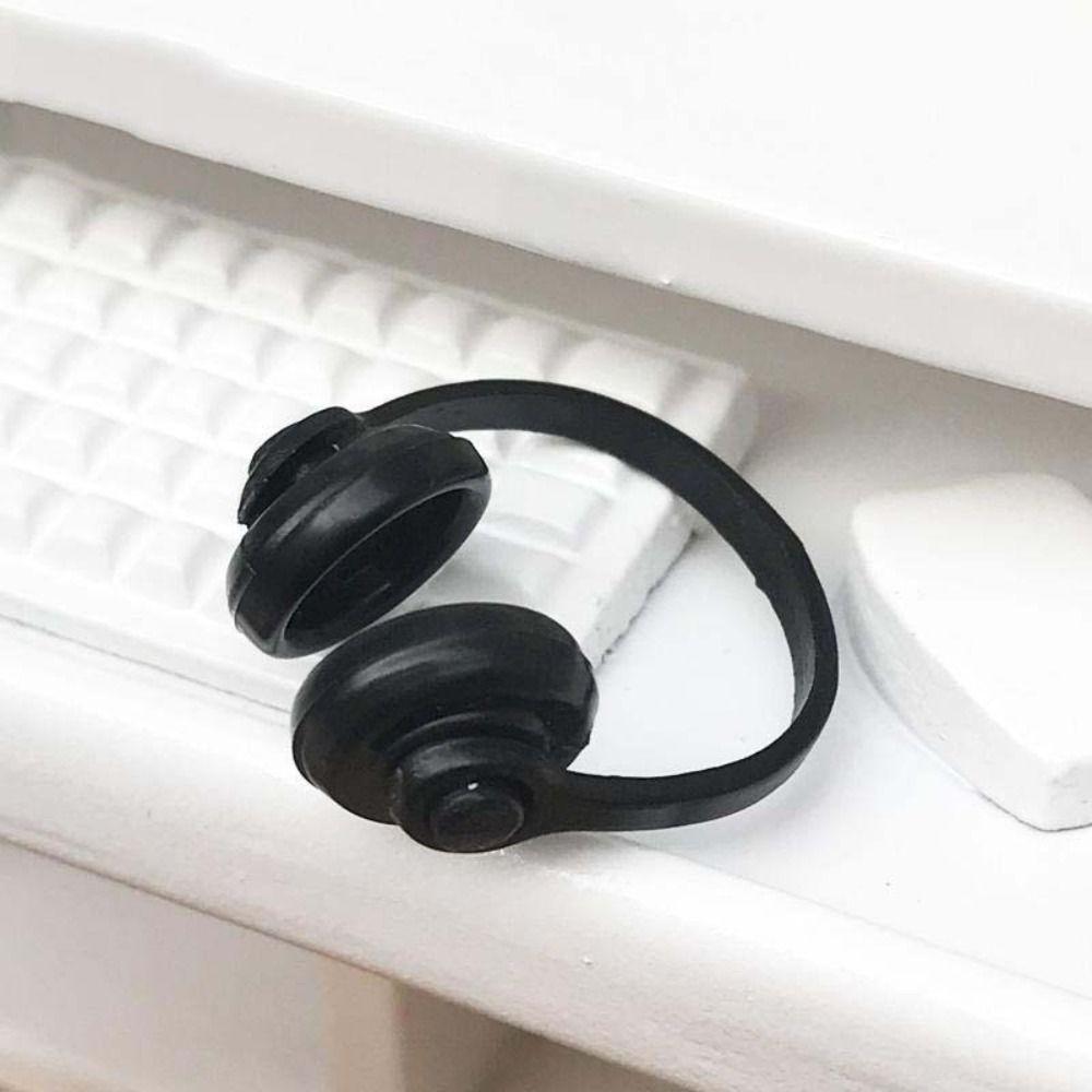Plastic Miniature Headset Model Classic Toys Miniatures Wireless Earphone  Christmas Present