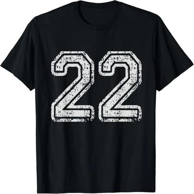 Командная игровая форма номер 22 Школьный спорт Футболка на 22-й день рождения