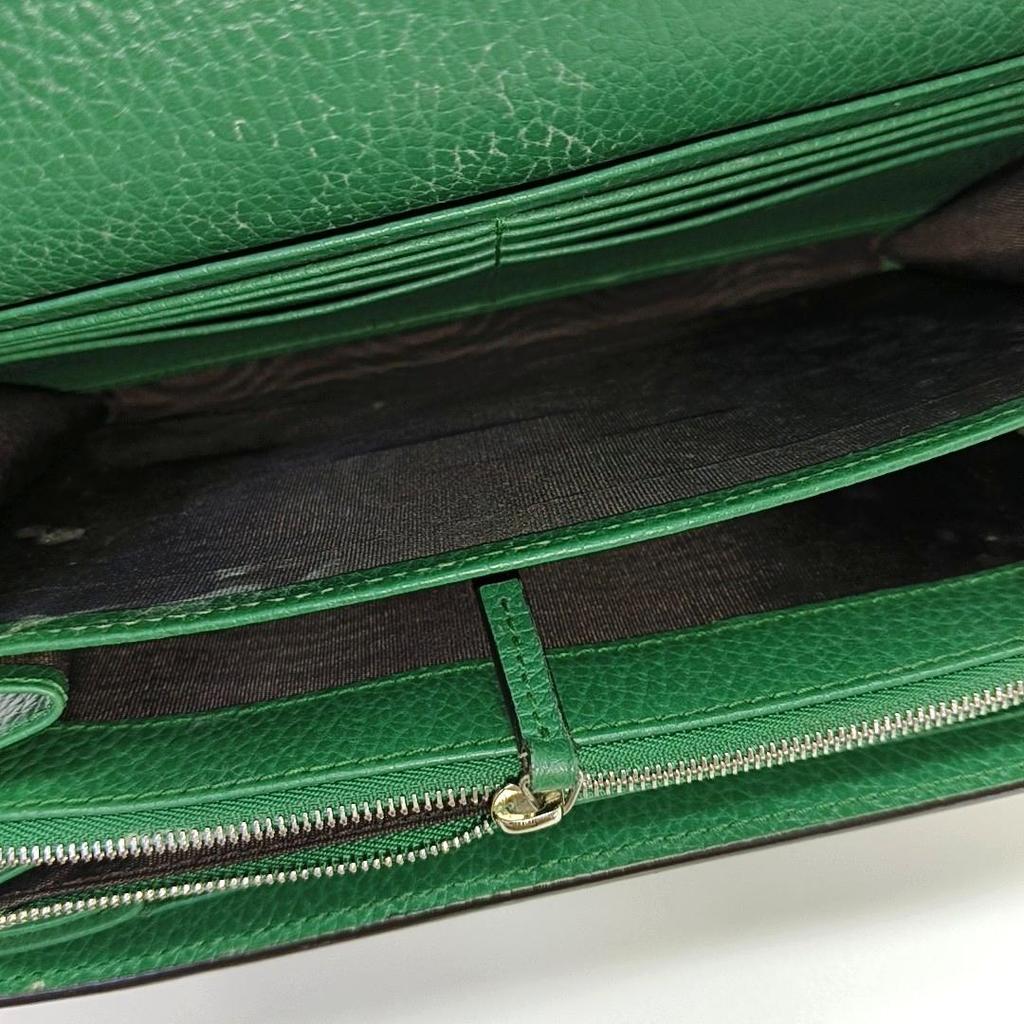 [Pre-Owned] Dionysus Double Tiger Head Buckle Chain Shoulder Leather Wallet Crossbody Bag - Very Good #B9WOAV
