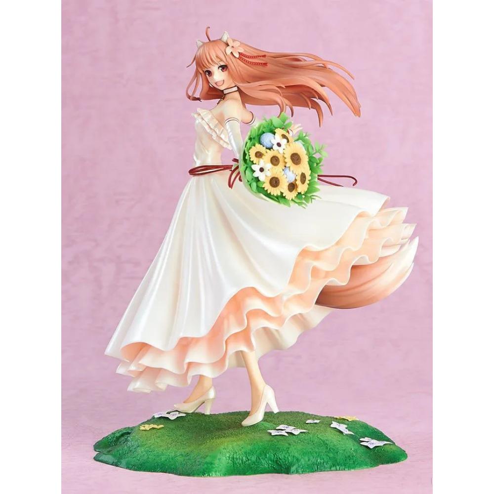 24CM Japanese sexy anime figure Merchant meats spicy wolf Spice 10th anniversary Holo wedding dress ver action figure