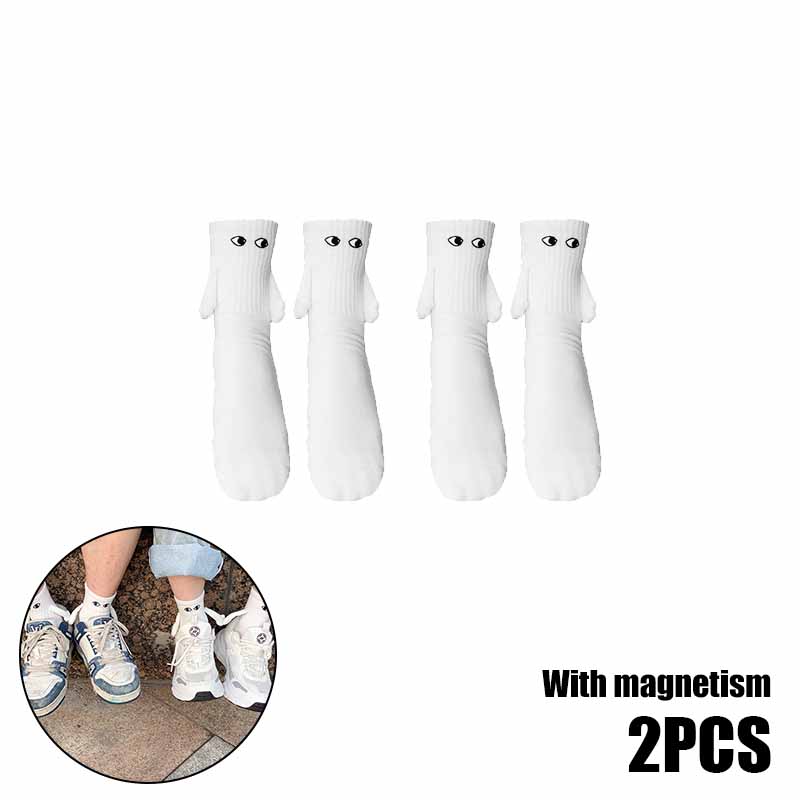 10Pairs Club Celebrity Ins Fashion Funny Creative Magnetic Attraction Hands Black White Cartoon Eyes Couples Sox Socks