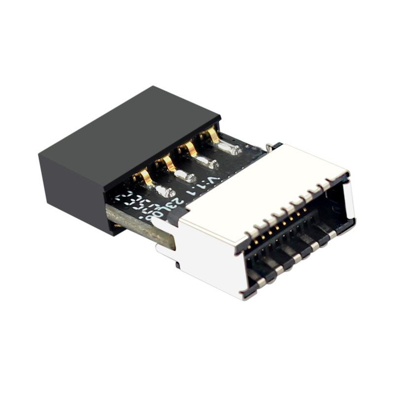 USB 2.0 to Type E Converter 9Pin USB to Type E Plug Extender Adapter for PC Case Motherboard USB C Slot 9PIN Cable Splitter