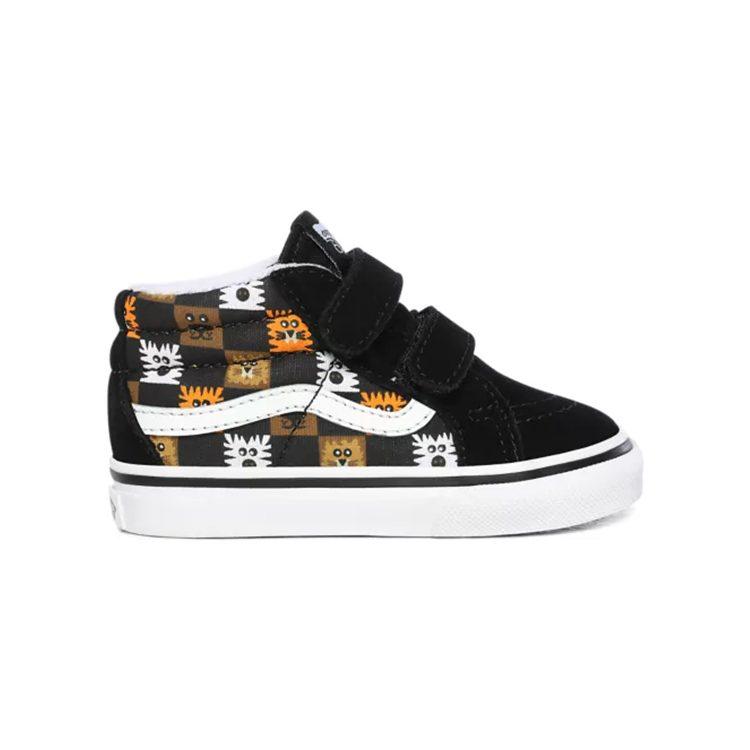 Vans SK8 Детские кроссовки на средней высоте Animal Checkerboard Черные для младенцев и малышей VN0A348J0GN