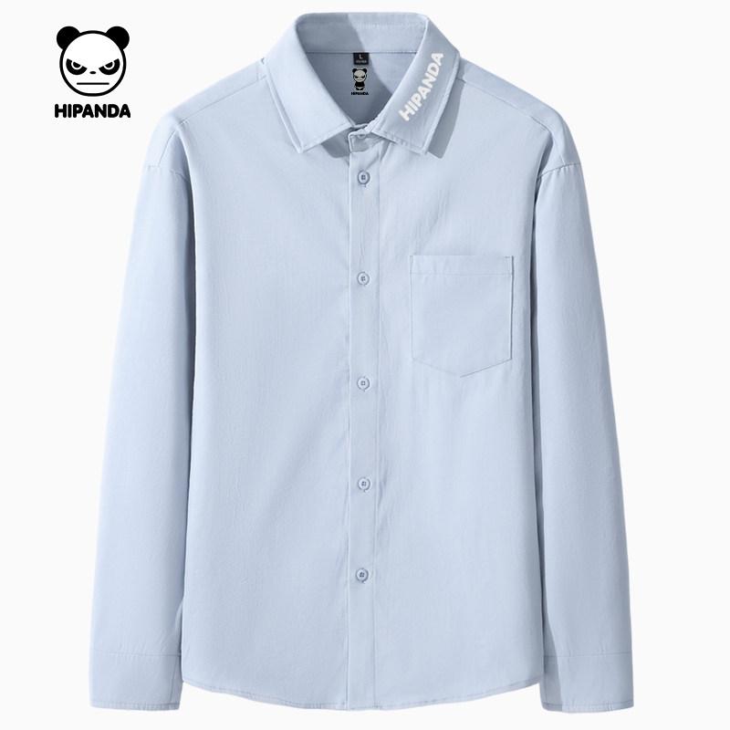 Hello Hipanda Panda Japanese Casual Couple Collar Long-Sleeved Shirt