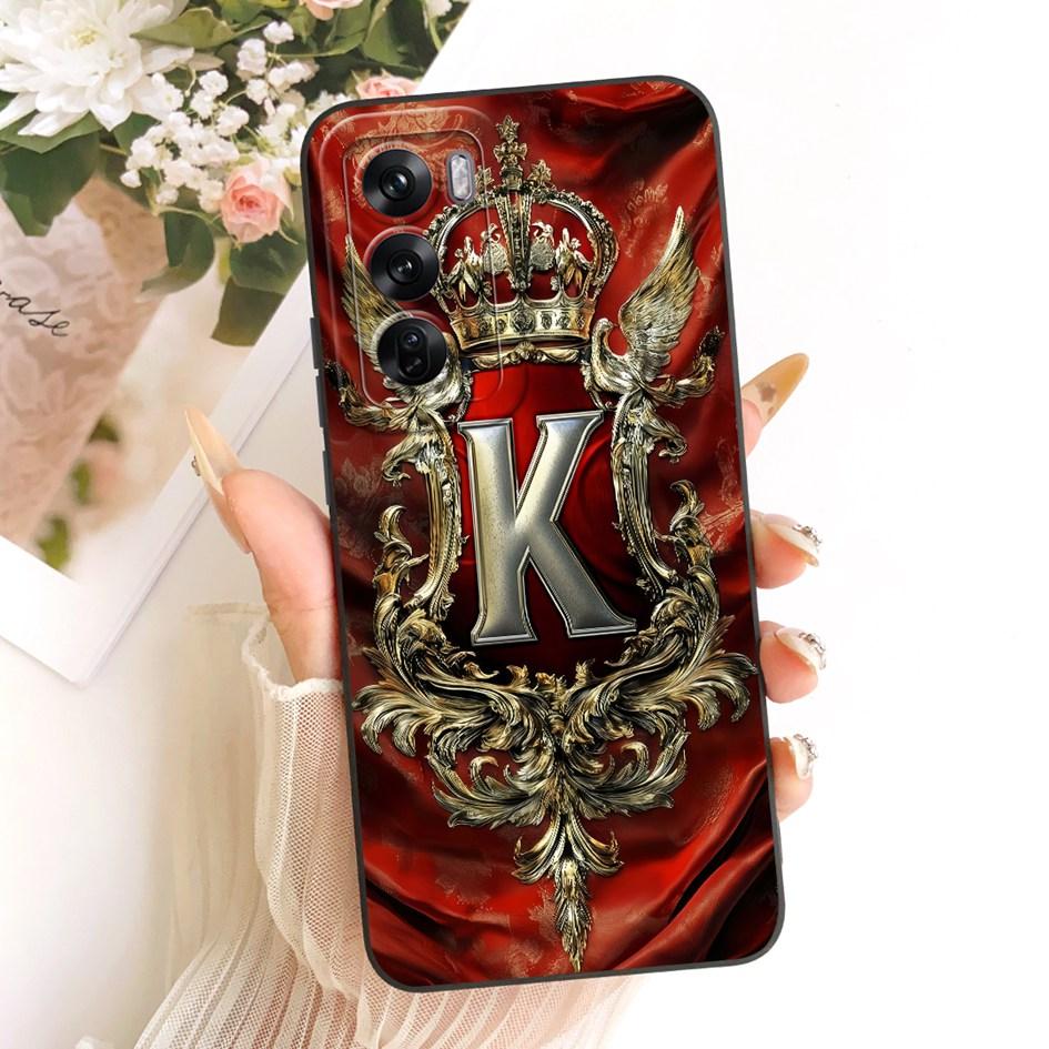 For OPPO Reno 12 Case Reno 12 Pro Cover CPH2625 CPH2629 Fashion Letters Crown Soft Matte Silicone Fundas For Reno12 Pro 5G Shell