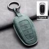 Leather Car Key Case Cover Shell For Hyundai Grand Santa Fe 3 DM I30 IX35 Ix45 Encino KONA Solaris Azera Grandeur Creta 2 Kona