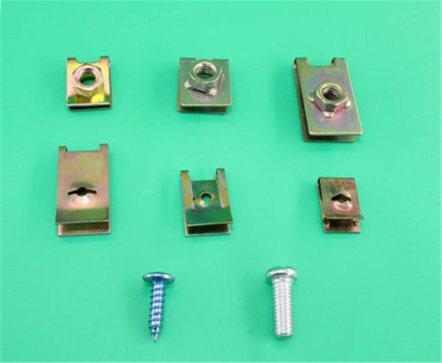 200x Metal Fixed Fastener Screws U Type Car Door Panel Trim Dashboard Roof Liner