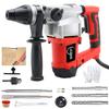 Hammer Drill Electric Hammer Drill 1500W Powerful 100V Corded SDS Plus Shank Low Vibration Mechanism 3 Modes Concrete Electric Drill Electric Hammer