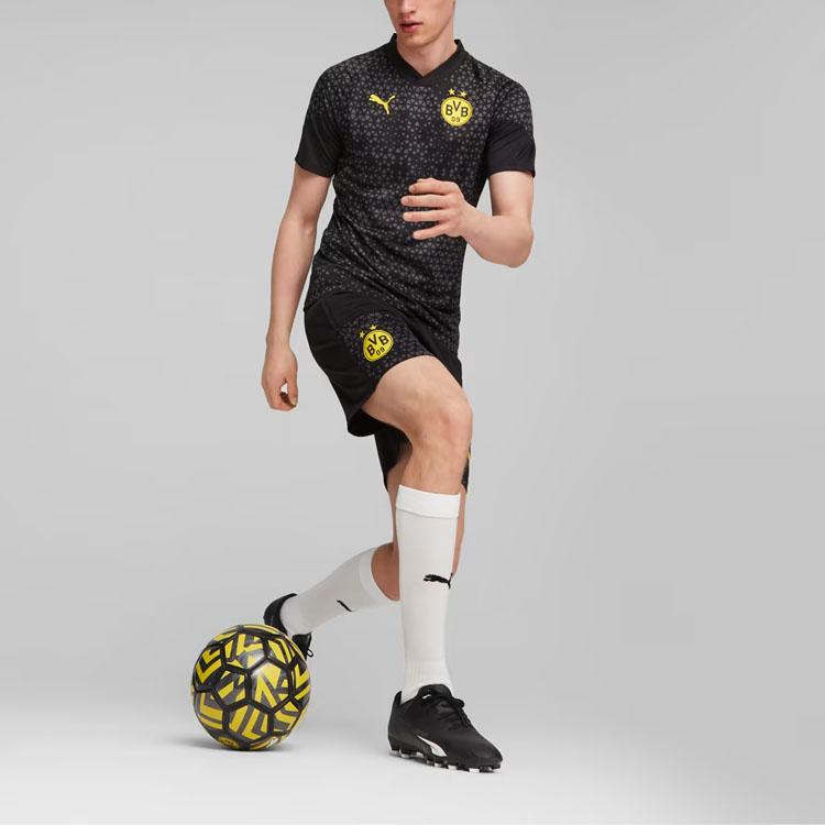 Puma Спортивные шорты Bvb Dortmund с принтом букв, мужские шорты, черные 771836-02