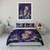 Mystical Rabbit Art Decor Set Bedding Set with 1 Duvet Cover 2 Pillowcases Single Double King Queen, Gift