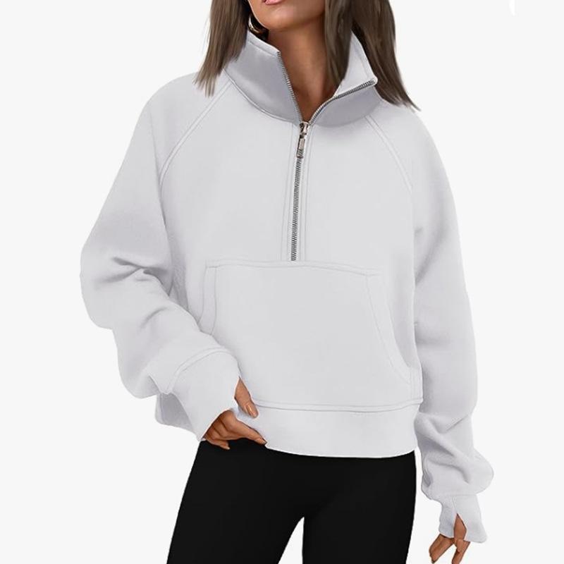 Women's Plus Size Autumn and Winter Loose Jacket Zipper Long Sleeve Sweatshirt