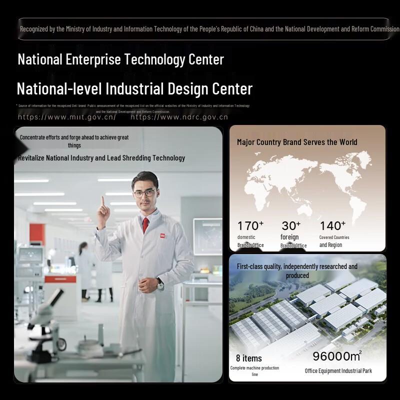 Deli Desktop Micro-Cut Paper Shredder, P-4 Security CN plug (adapter included)