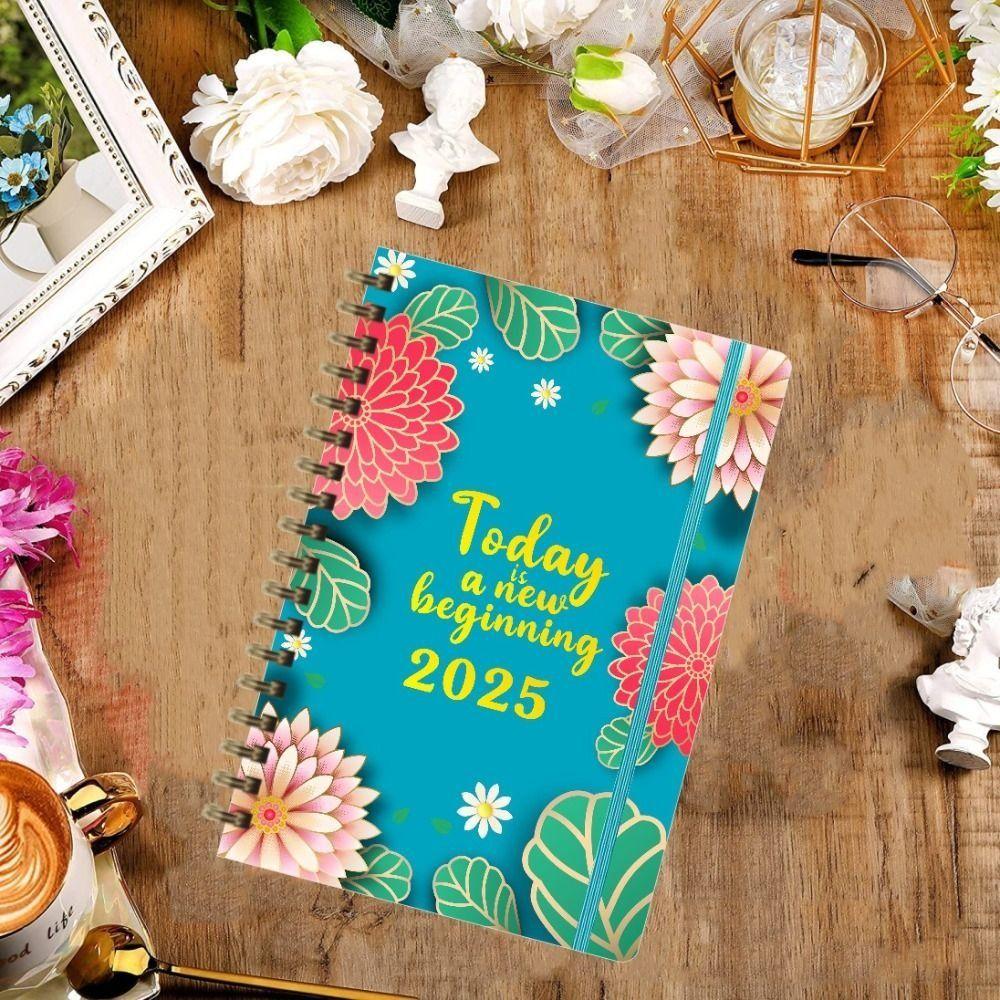 12 Months 2025 Schedule Planner Notepad English Diary Writing Pads 365 Days Notepad Stationery