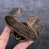 Камея Орел Ручная работа Медная проволока Оплетка Манжета Браслет Регулируемый O9h52