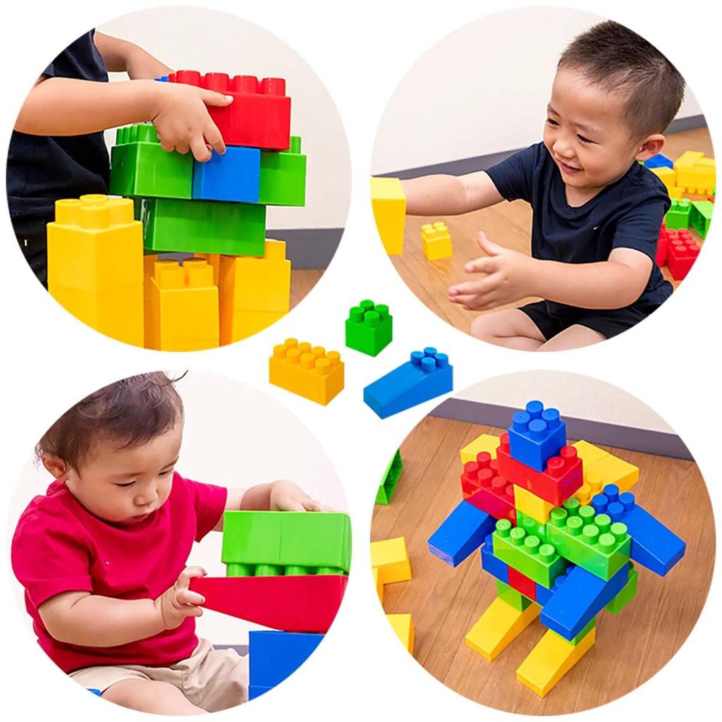 RiZKiZ Большой набор из 86 больших блоков, в которые можно играть всем своим образовательным кончиком пальца. Игры в помещении. Уборка. Подарки на день рождения. Блоки, блоки,