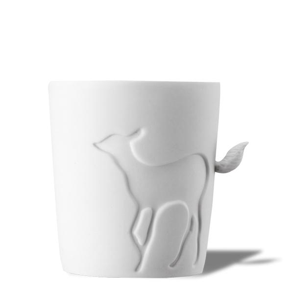 Doe Mug with Animal Tail Handle Ceramic Mug