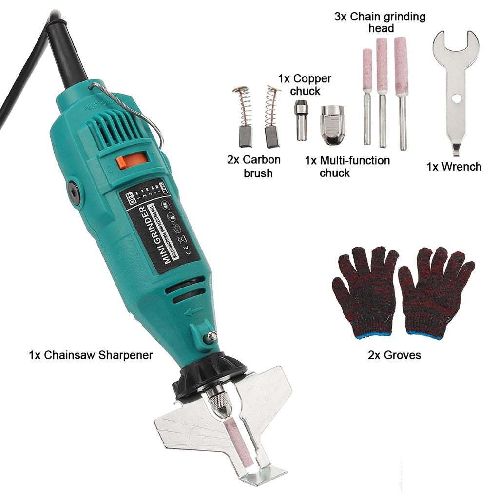 180W 5 Gear 20000RPM Power Tool Electric Chainsaw Sharpening Kit Electric Grinder Chain Saw Sharpener Polishing Grinding Machine