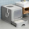 Totally Closed Anti-Splash Cat Litter Box Extra Large Drawer Type Detachable Odor Removal Household Cat Toilet Sandbox Daily Use