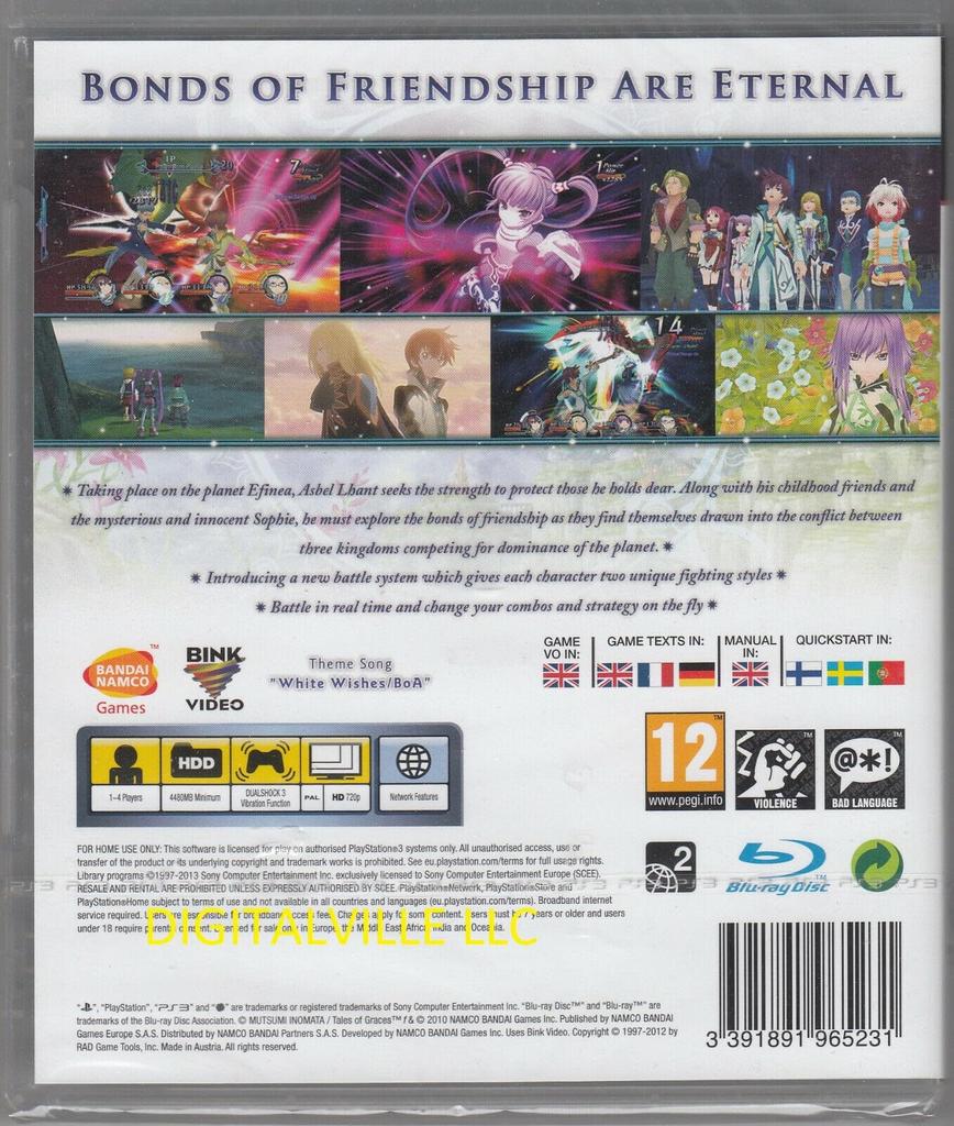 Bandai Tales of Graces f PS3 Импортная версия