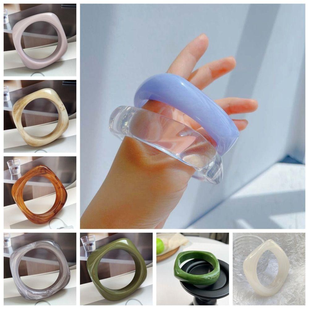 Богемный акриловый браслет в европейском американском стиле ретро-кольцо на руку нестандартный широкий браслет для женщин