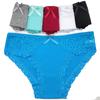 Women Underwear Cotton Sexy Lace Ladies Knickers Panties Low Waist Everyday Briefs 6 Pcs/lot