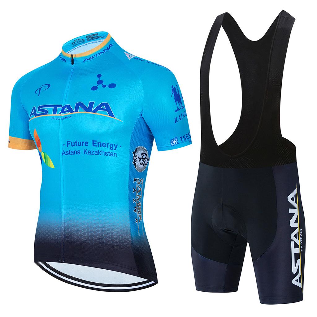 Exclusive For Astana Summer Cycling Clothes, Short-Sleeved Suits, Tops, Men'S Perspiration And Breathability, Tour De France Cycling Team
