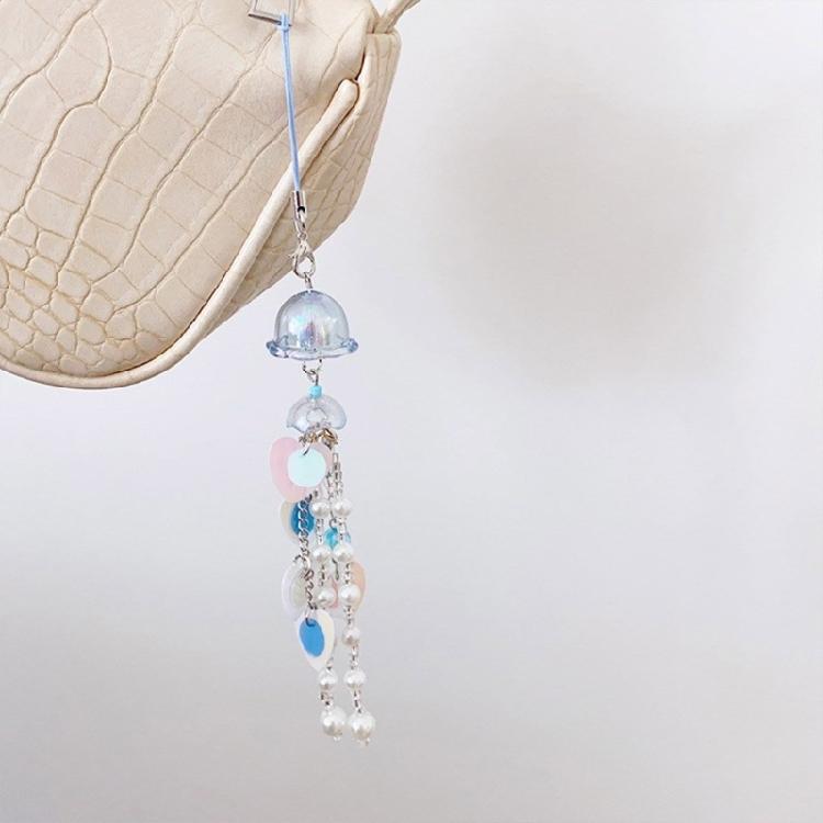 Dazzling Jellyfish Phone Charm Lanyard Cute Accessory for Keychain Bag Purse