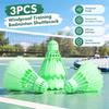 3Pcs Windproof Training Shuttlecock TPR Soft Ball Head Badminton Ball  Badminton Training