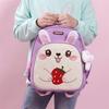 Children School Backpack With Oxford Material And Rabbit Car Pattern For Kids