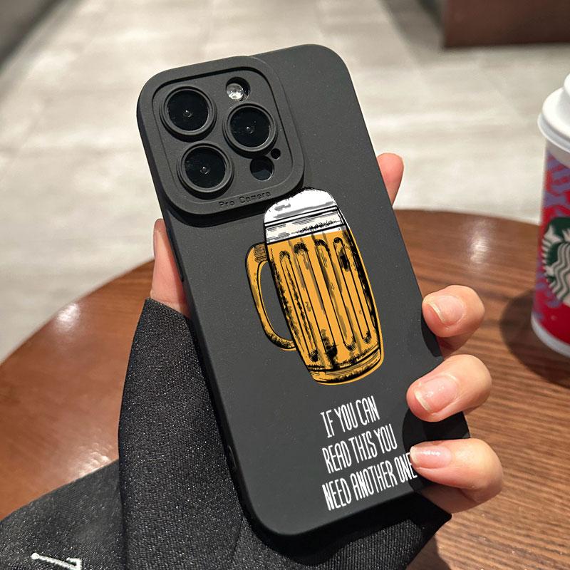 Забавный чехол для телефона в цвете пива для iPhone 16 15 14 13 12 11 Mini X XS Max XR 16 15 Plus, противоударный силиконовый мягкий чехол