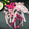 Yousheng Ribbon Bow Wall Backdrop Pink Blue White Satin Bow Wall Decor for Bridal Shower Wedding Bachelorette Birthday Baby Shower Decor