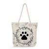 Dog paw print thick rope single-shoulder beach bag 7259 KTB