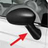 L/R Rearview Mirror Cover for Fiat 500 2007 To 2024 Black Car Side Door Rearview Cap Car Accessories