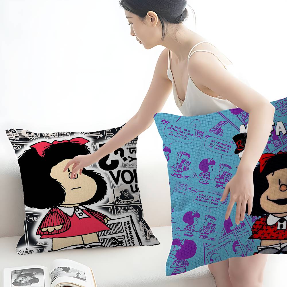 Cute Cartoon M-Mafalda Pillow Cover Sofa Cushion Cover Home Room Decoration Children Gift