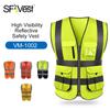 SFVest  High Visibility Reflective Safety Vest Reflective Vest Multi Pockets Workwear Security