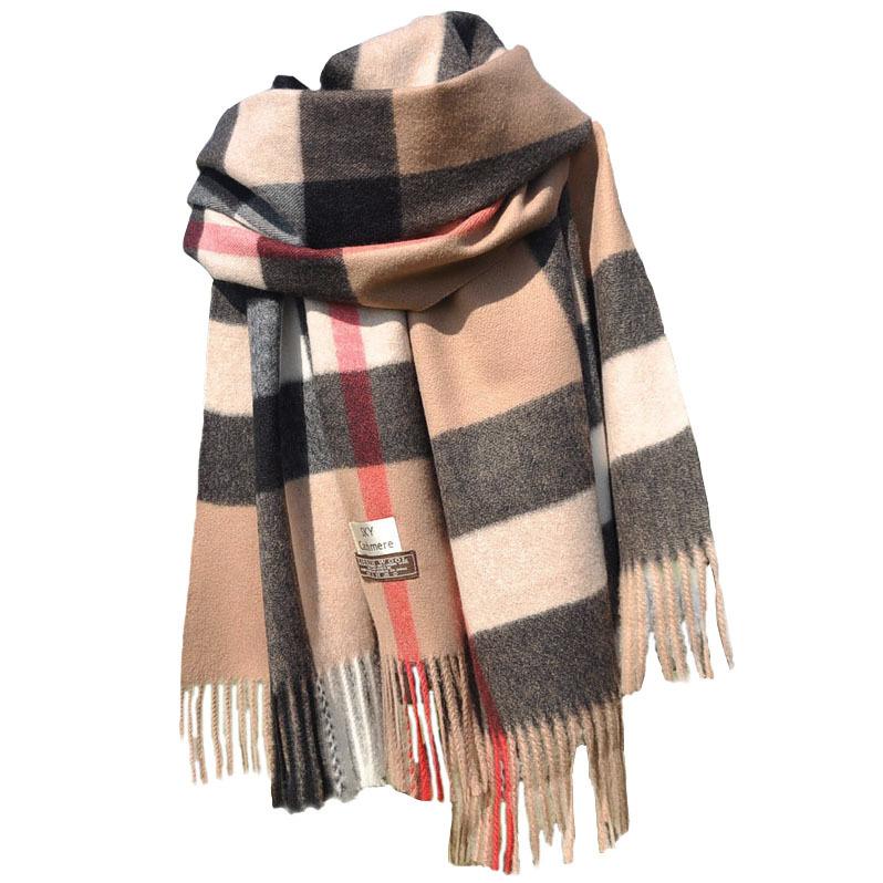 Autumn And Winter Scarf Women'S British Rumbarg Thorny Cashmere Scarf Shawl Dual-Purpose Thickened Couple Scarf