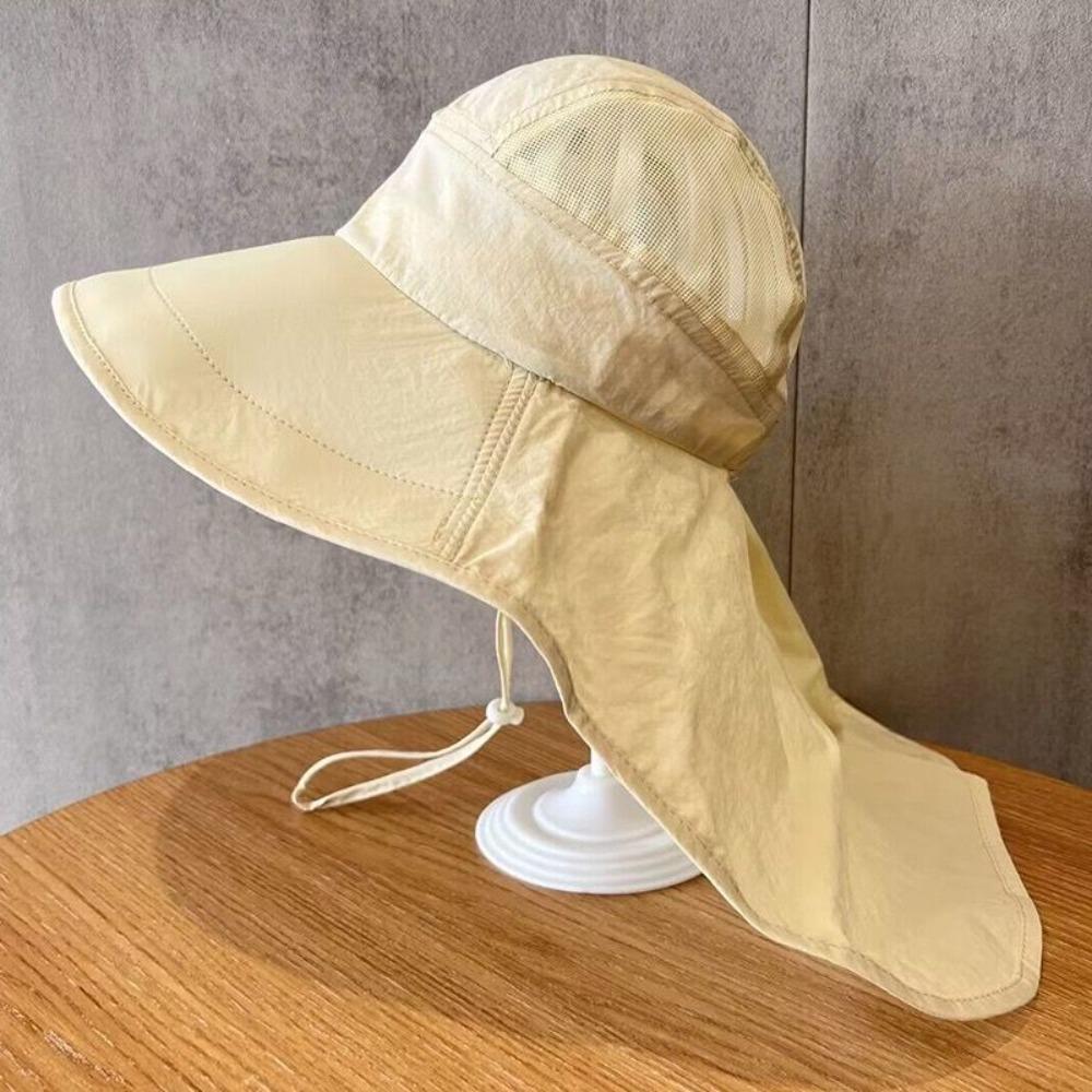 Solid Color Sunscreen Fisherman Cap Shawl Summer Sun Hat Casual Children Bucket Hat  Travel
