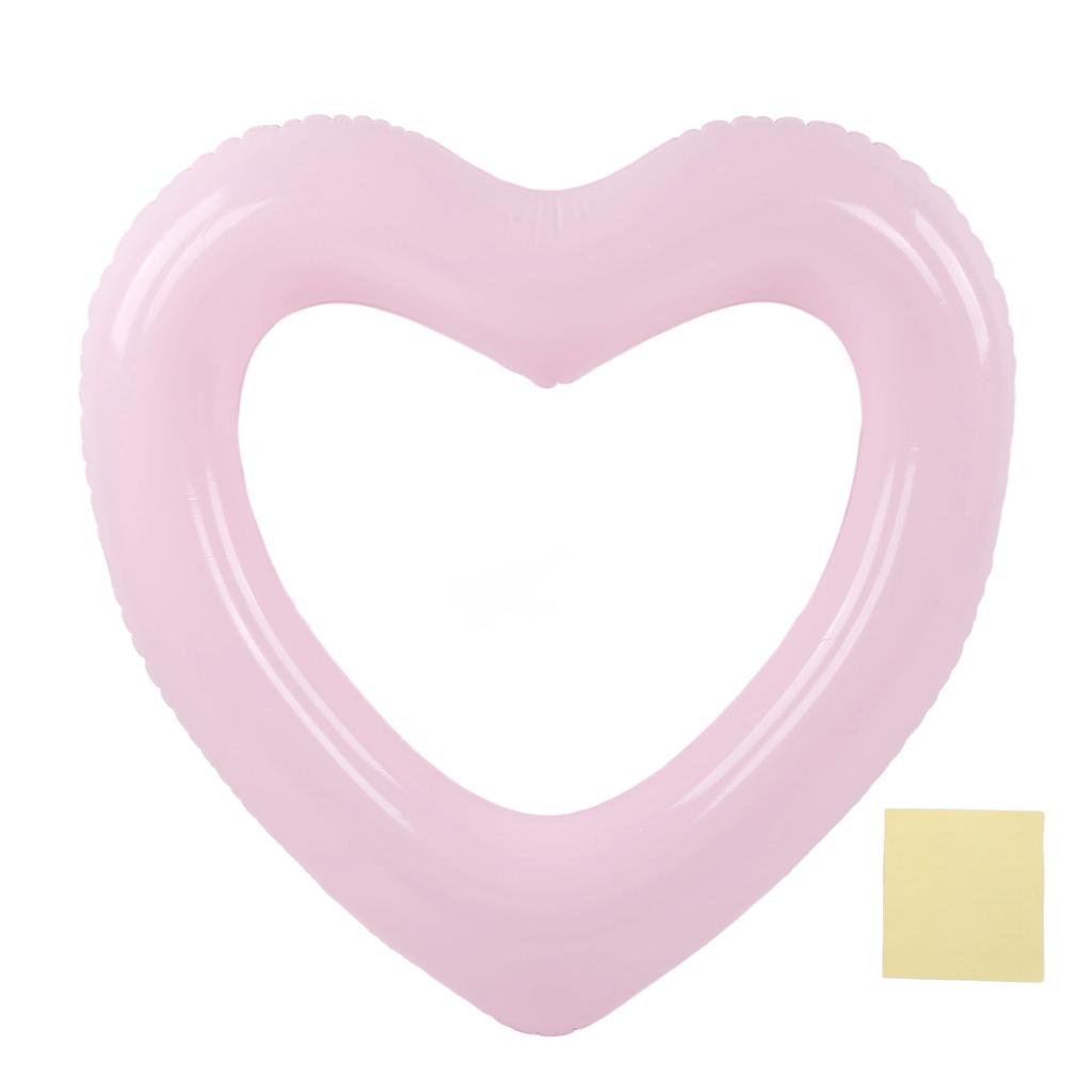 Heart Shaped Swimming Circle 120cm Thick Tear Resistant PVC Material Inflatable Pool Float Rings for Pool Party Beaches