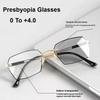 New Frameless Business Reading Glasses Photochromic Men'S High-Definition Anti Blue Light And Anti Fatigue Presbyopia Glasses