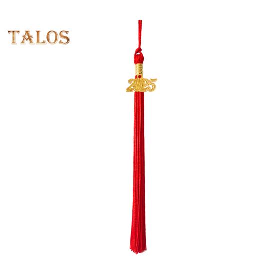 Кисточка для выпускного с подвеской в виде даты 2025 года, однотонная, длина 40 см, кисточка для шляпы для выпускного сезона бакалавриата