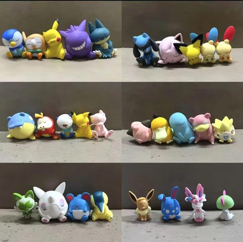 In Stock Full Series Anime Figures Toy Set Shoulder On Shoulder Kawaii Pvc Action Figure Desktop Decor Surprise Gifts