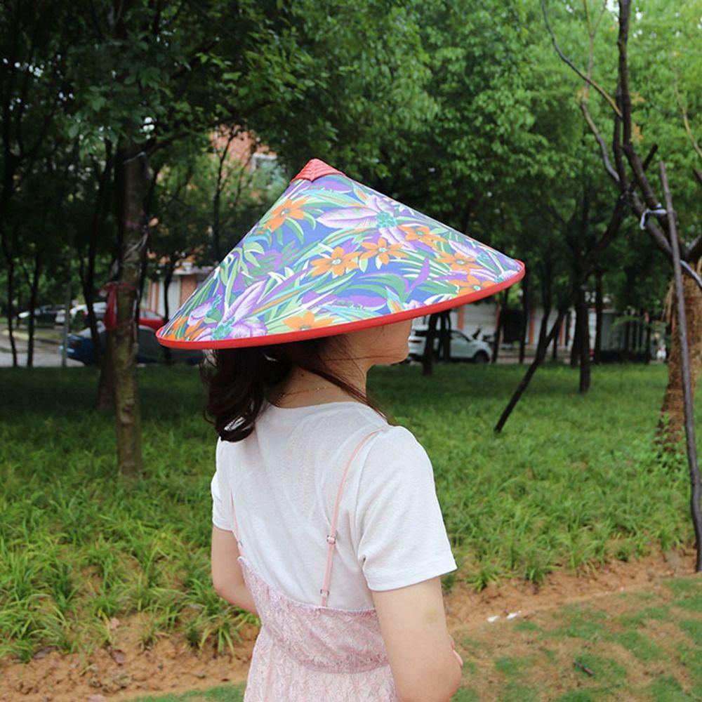 Summer Natural Bamboo Hats Sunscreen Woven Straw Hats New Rain Resistant Hat  Men Women Outdoor