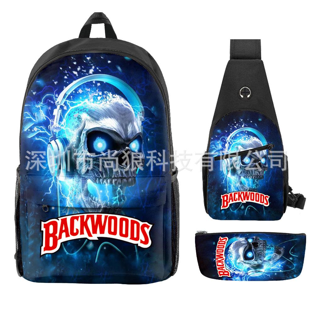 Школьный рюкзак для ученика Backwoods Рюкзак Сумка через плечо Школьная сумка Рюкзак большой емкости Водонепроницаемый рюкзак