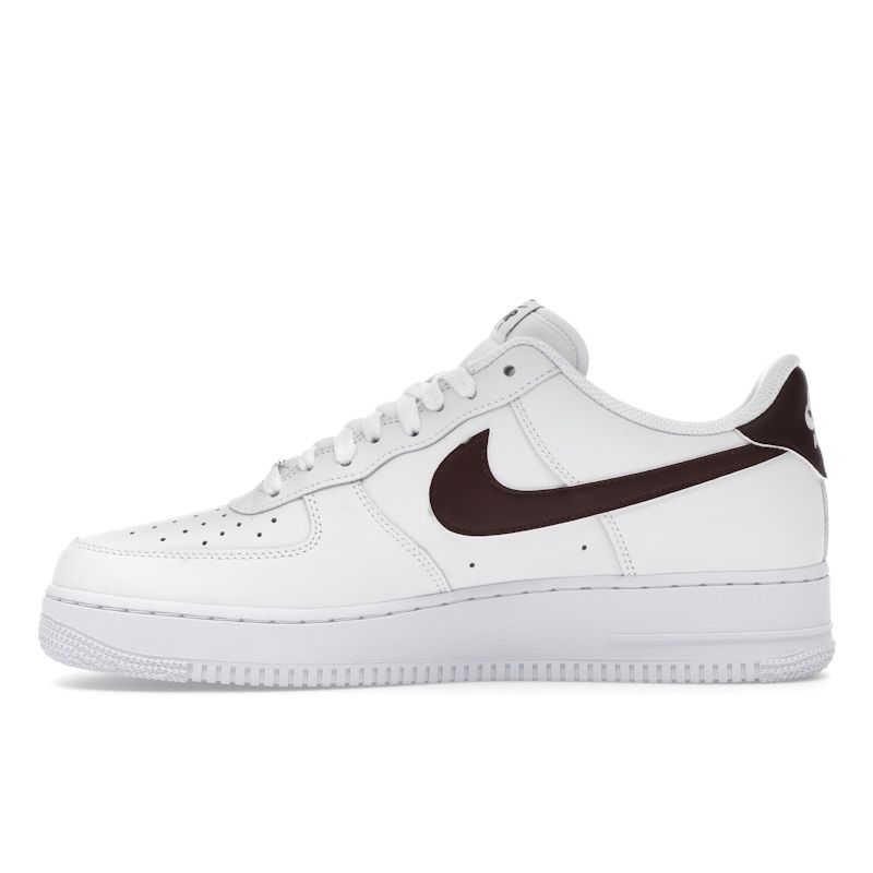 Nike Air Force 1 07 белые бордовые кроссовки Crush мужские FJ4146-112