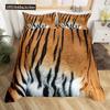 Комплект пододеяльника с рисунком животного меха Тигр Лев Корова Леопард Полиэстер Чехол для одеяла с наволочкой Размер Кинг/Евро Кровать