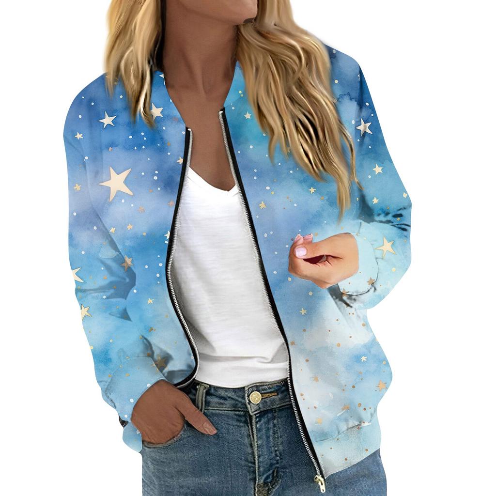 Женская куртка с длинным рукавом, легкая, на молнии, укороченная, с цветочным принтом, верхняя одежда, повседневная, стеганая куртка с карманами