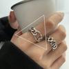 925 Silver-Plated Irregular Plain Ring for Women - Korean Simple & Trendy Design, Non-Fading