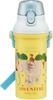 Curious George Water Bottle, Direct Drinking, Plastic, One-Touch Bottle, 480ml, Dishwasher Safe, ZOO Set (Water Bottle, Name Sticker)