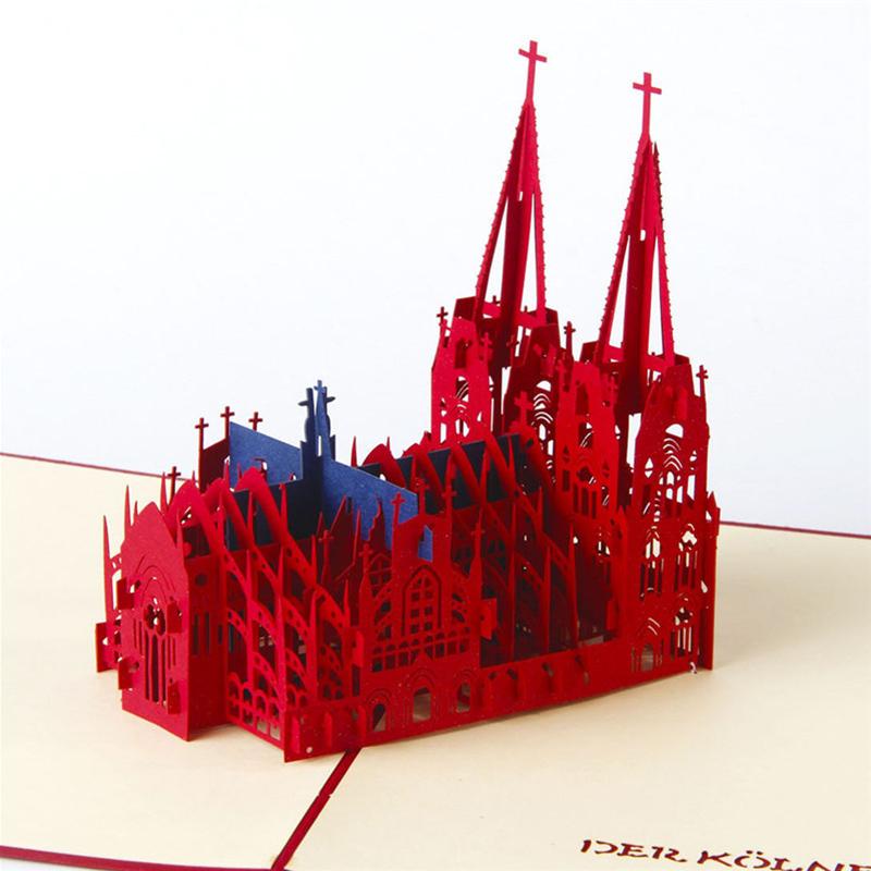 Pop Up 3D Birthday Cards World Attractions Card Business Invitation Boy Gift Greeting Tourist Postcard For Boyfriend Dad Present