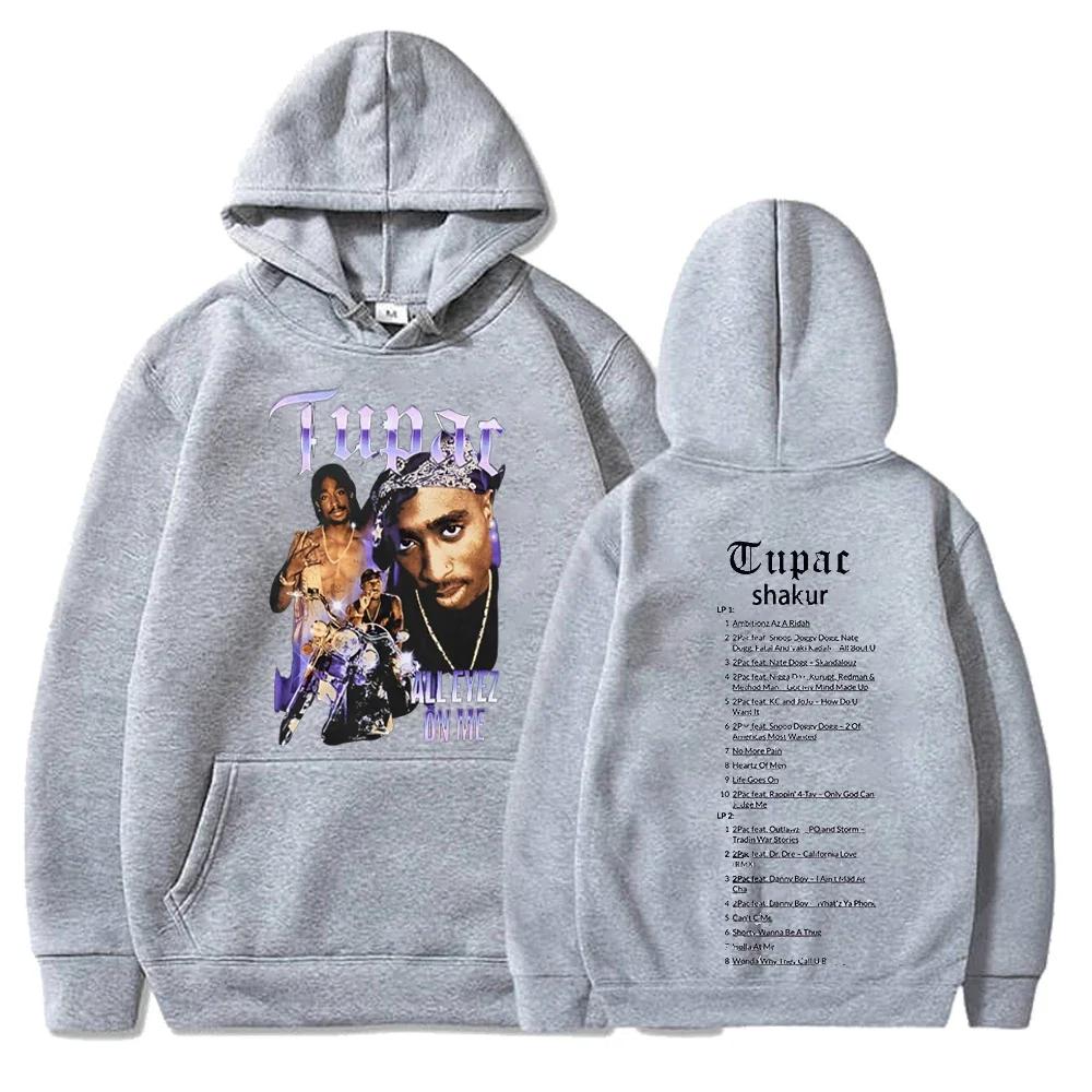 Худи в стиле рэпера Тупака 2pac для мужчин и женщин, уличная одежда в стиле хип-хоп, свитшот с принтом ShakurFour Seasons